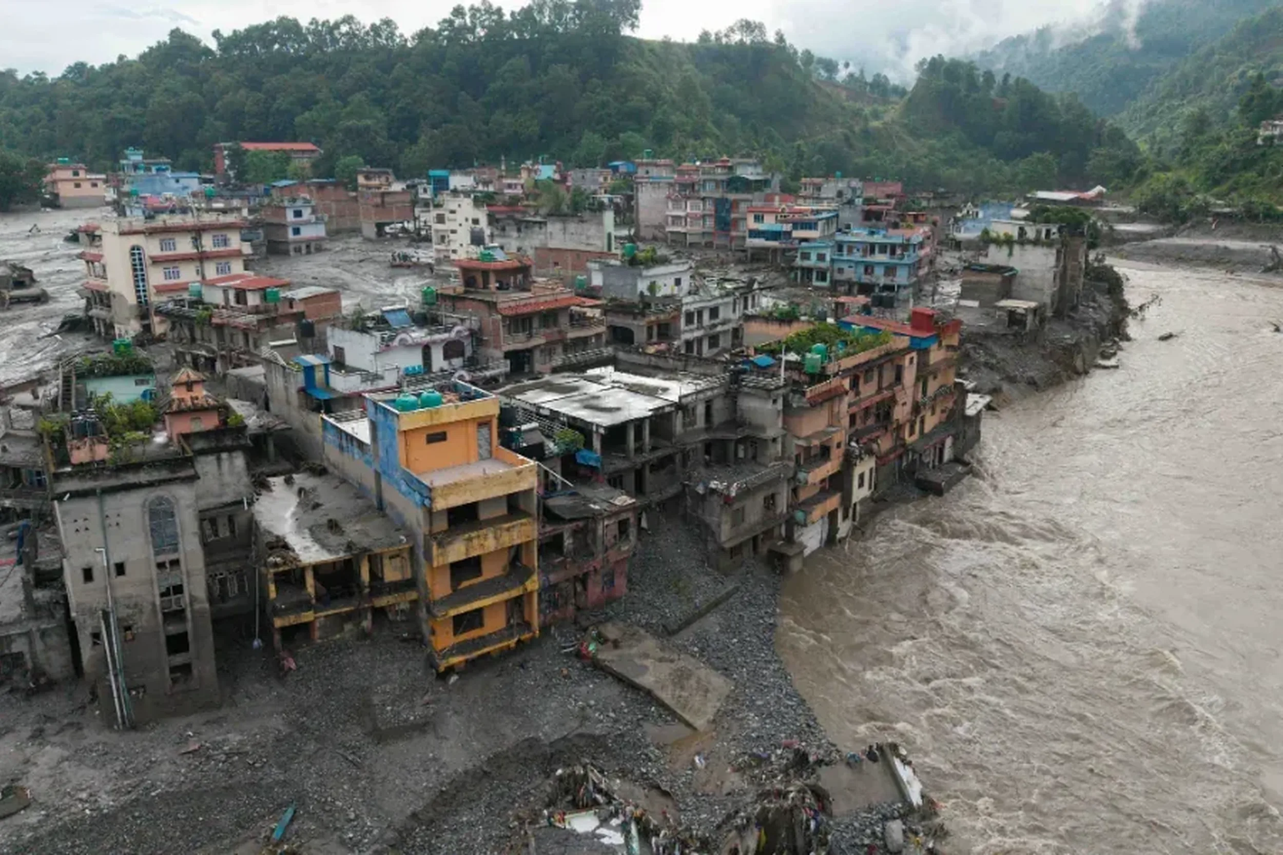 Devastation following the flood in Bidur Municipality, Nepal. Photo credit: Prabin Ranabhat/Nepal Photo Library
