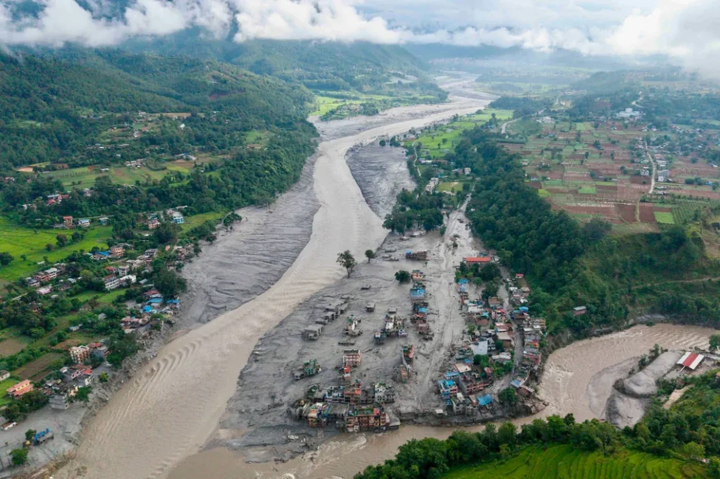 Devastation following the flood in Bidur Municipality, Ward No. 10, Nuwakot District, Bagmati Province, Nepal. Photo credit: Prabin Ranabhat/Nepal Photo Library