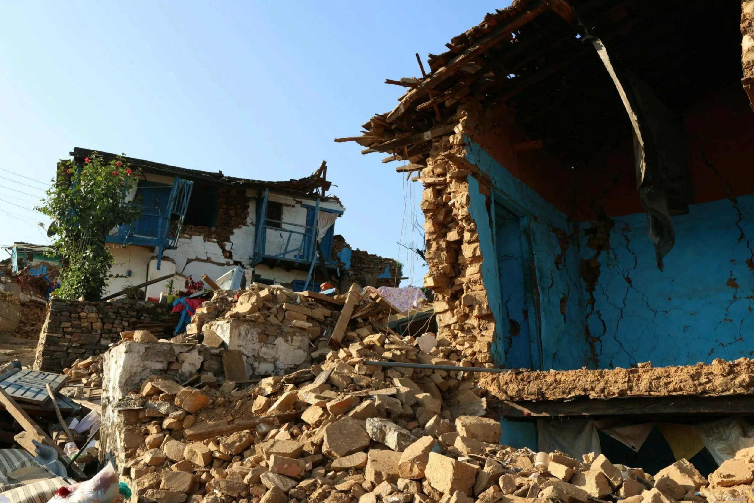 Nepal Earthquake Homes destroyed in Karnali province